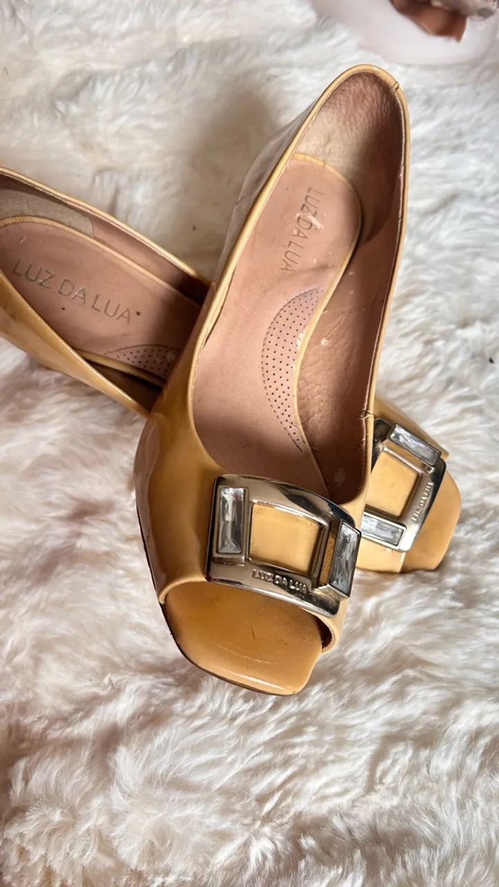 Sapato feminino Luz da Lua peep toe - Foto 2