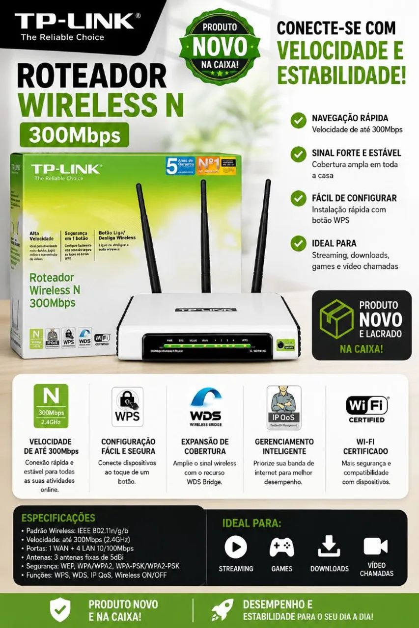 Roteador TP-Link Wifi 