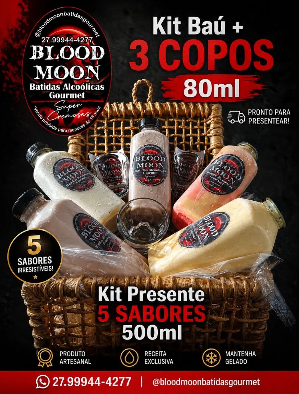 Kit Presente batidas alcoólicas 