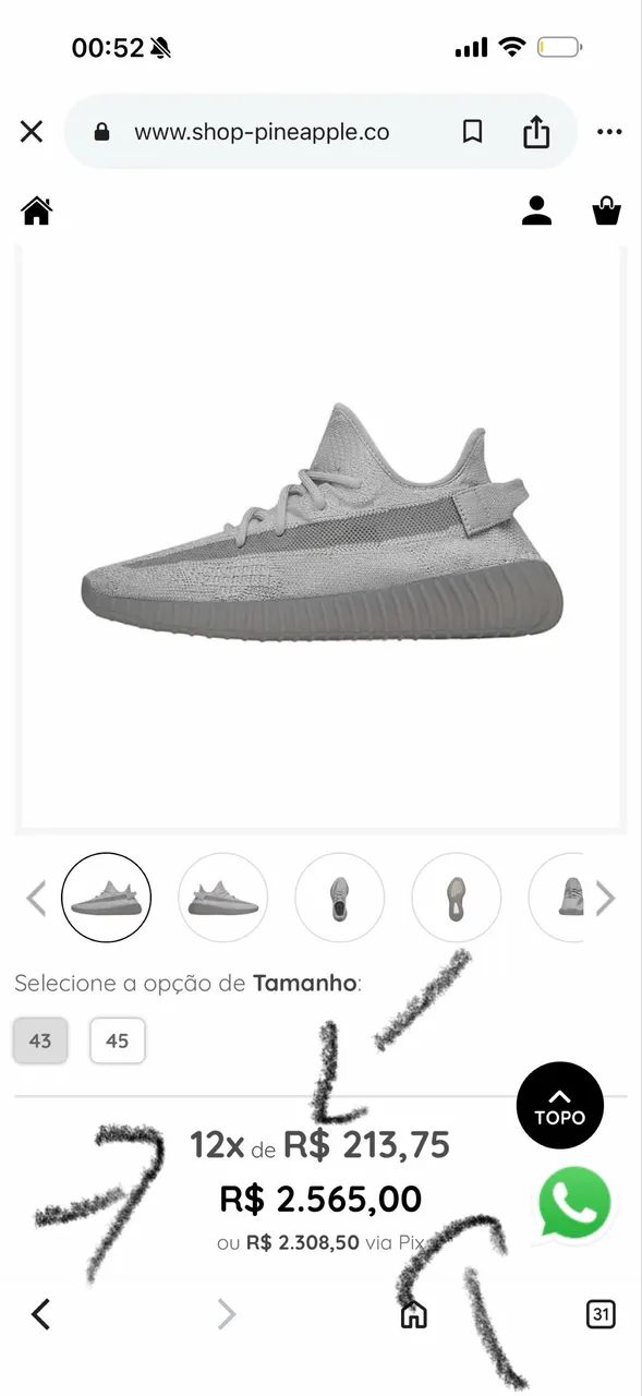 TÊNIS YEEZY ORIGINAL  - Foto 2