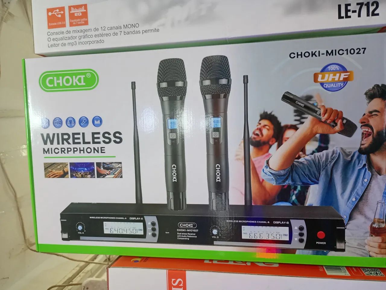 Microfone sem fio duplo excelente para igreja aparelhagem karaokê e pessoas de bom gosto