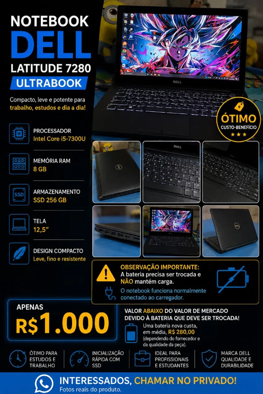 NOTEBOOK DELL LATITUDE 7280 ULTRABOOK 