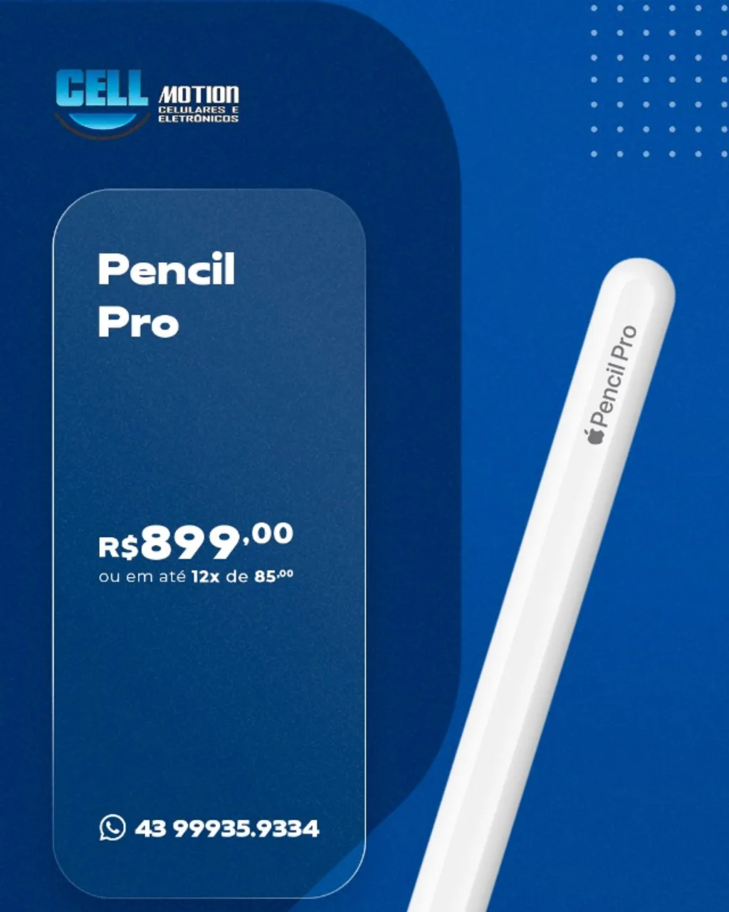 Apple Pencil 2º geração, aberta mas nunca usada. - Tablets e E