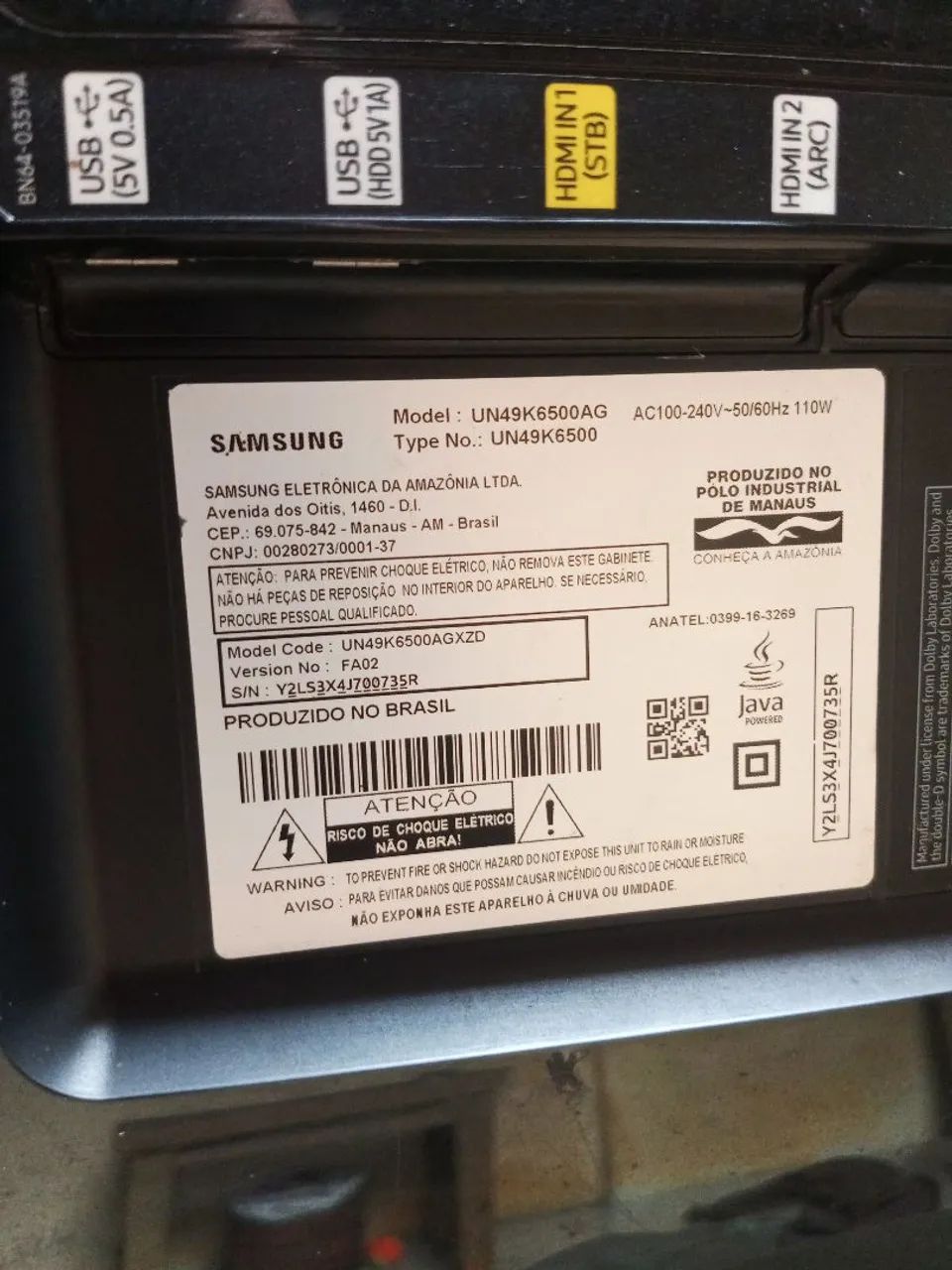 TV SAMSUNG 49 COM DEFEITO. - Foto 5