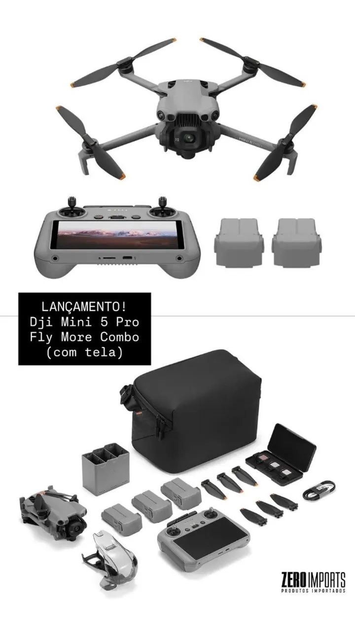 Drone DJI Mini 5 Pro - Standard e Fly More Combo - Foto 4