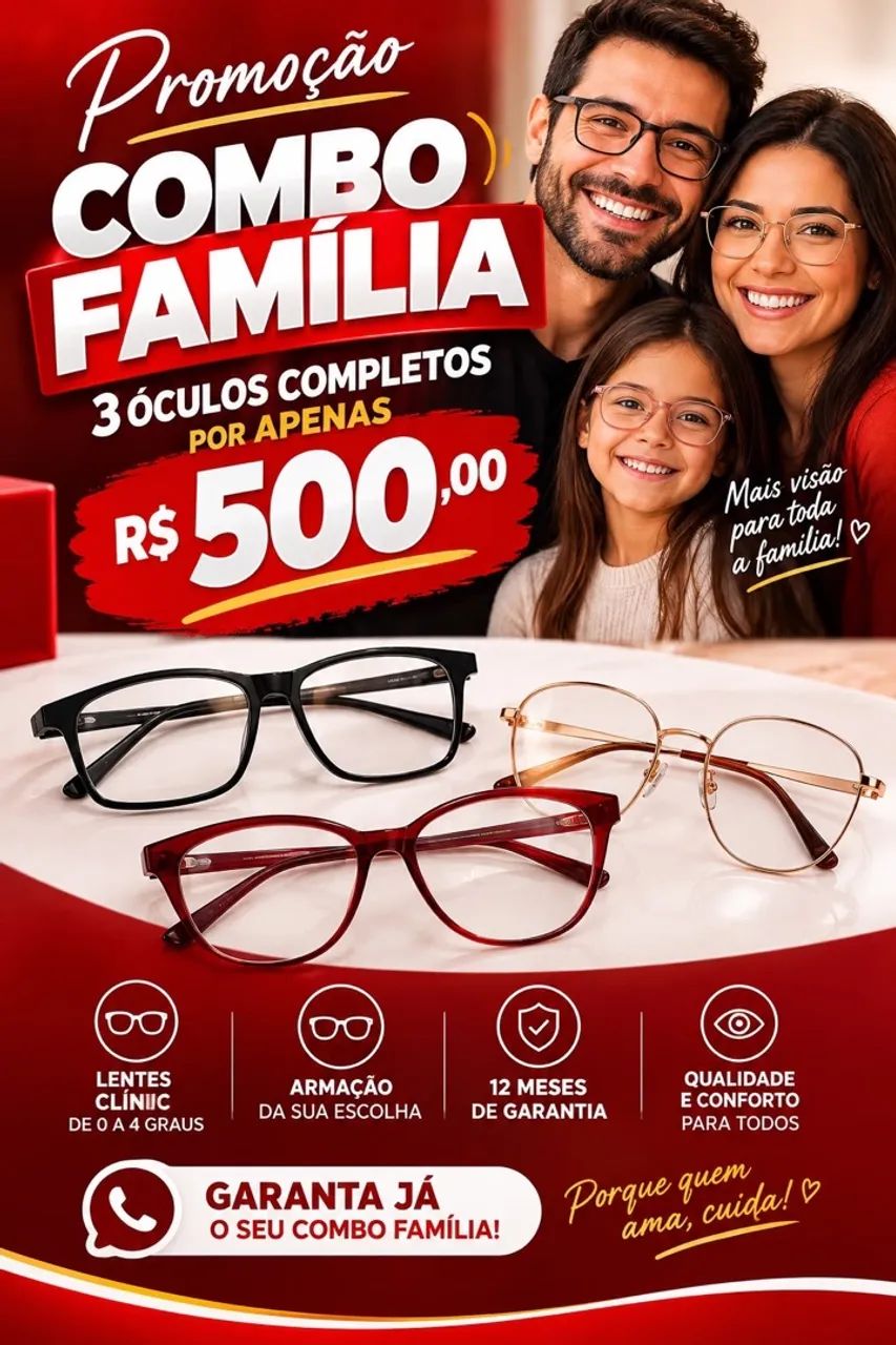 3 óculos completo 