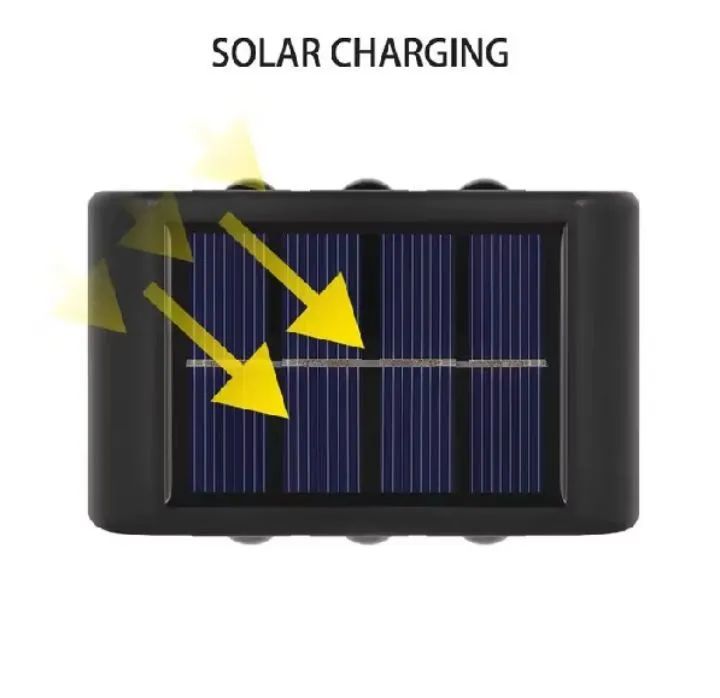 Luminária solar lâmpada de parede com 10 leds arandela externa à prova d'água iluminação. - Foto 3