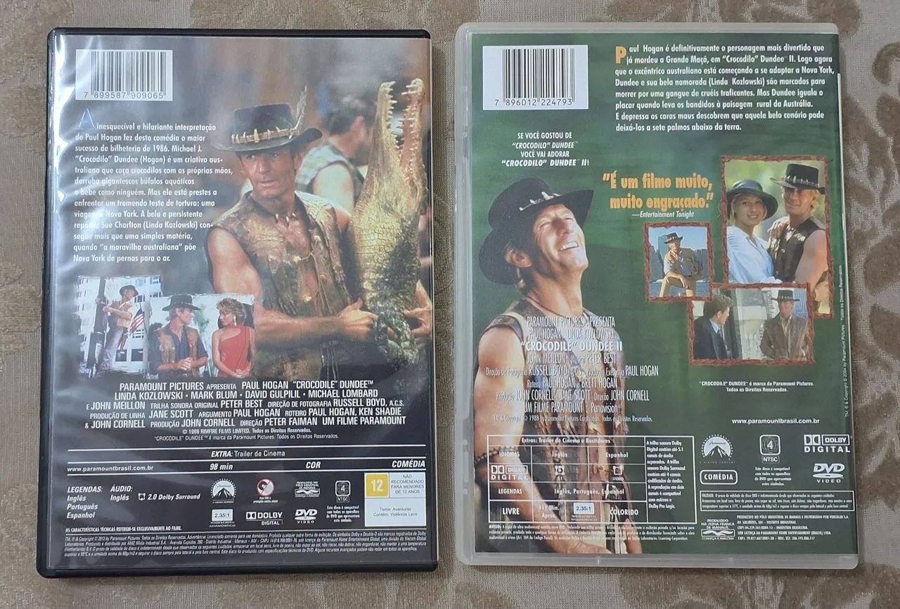DVDs Crocodilo Dundee 1 e 2 Original Legendado - Foto 2