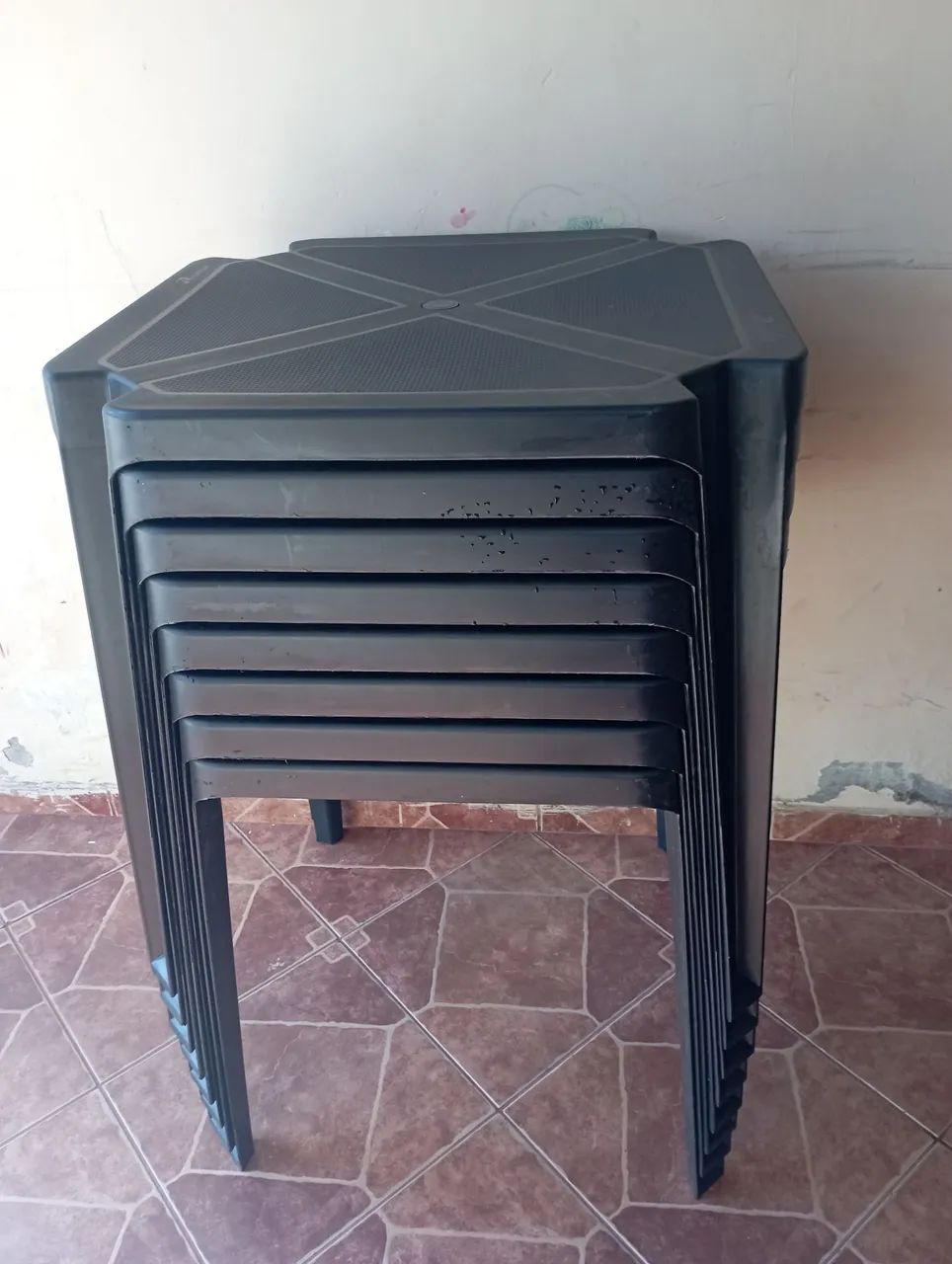 Mesa de plástico preta Jr plástico  - Foto 2