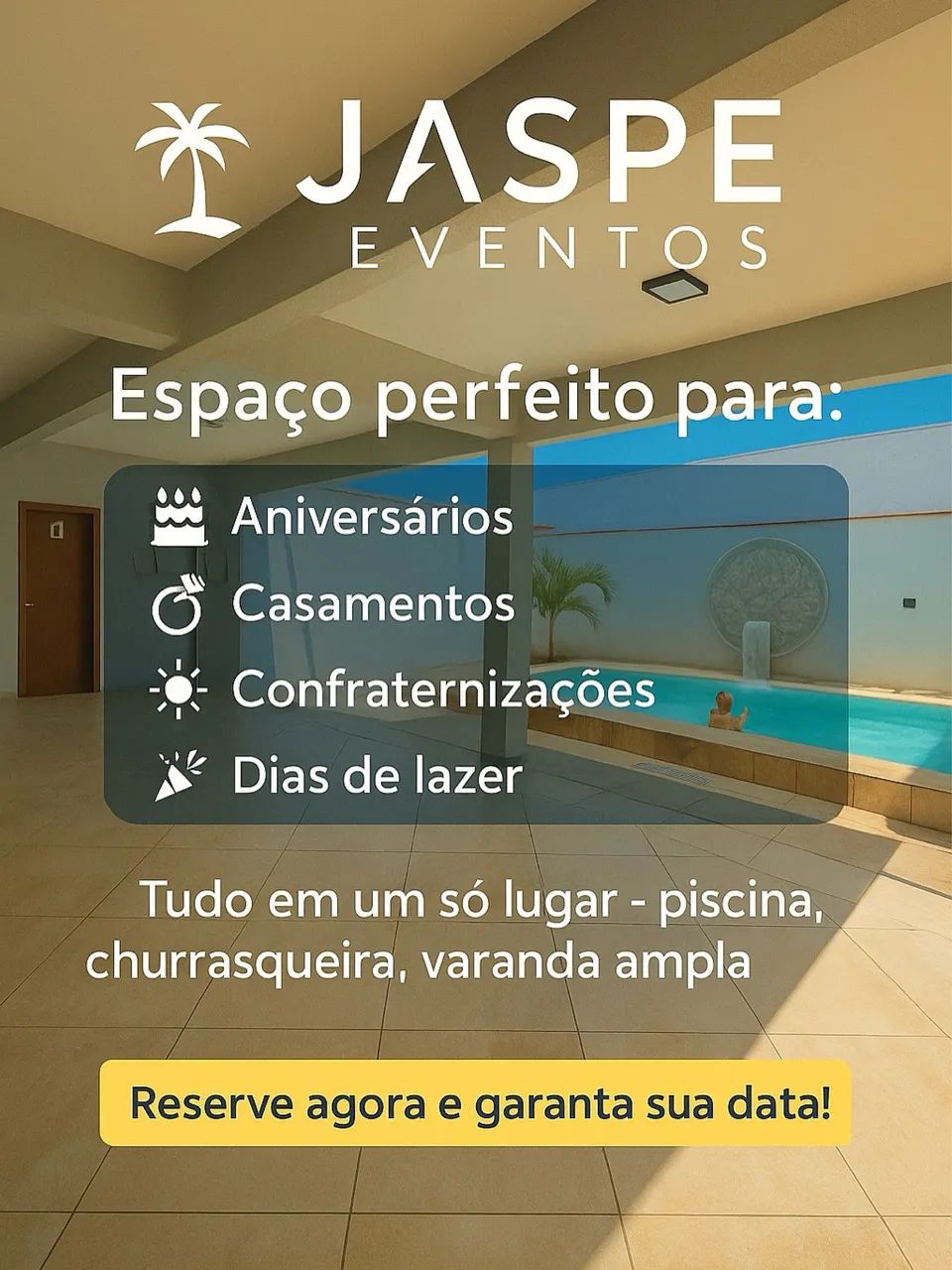 Espaço para Alugar com Piscina - Jaspe Eventos | Festas, Aniversários e Lazer - Foto 3