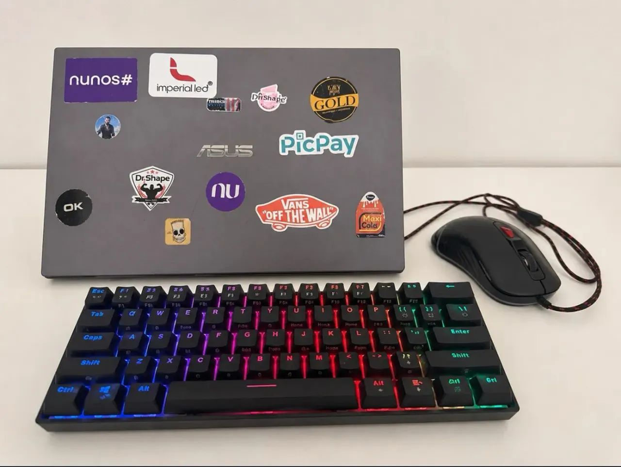 NoteBook, teclado Gamer 60% é mouse gamer 