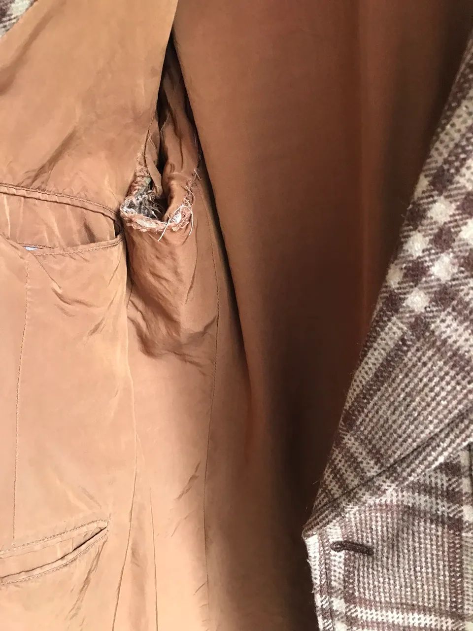 Casaco Blaser Xadrez Vintage em Lã  - Foto 4