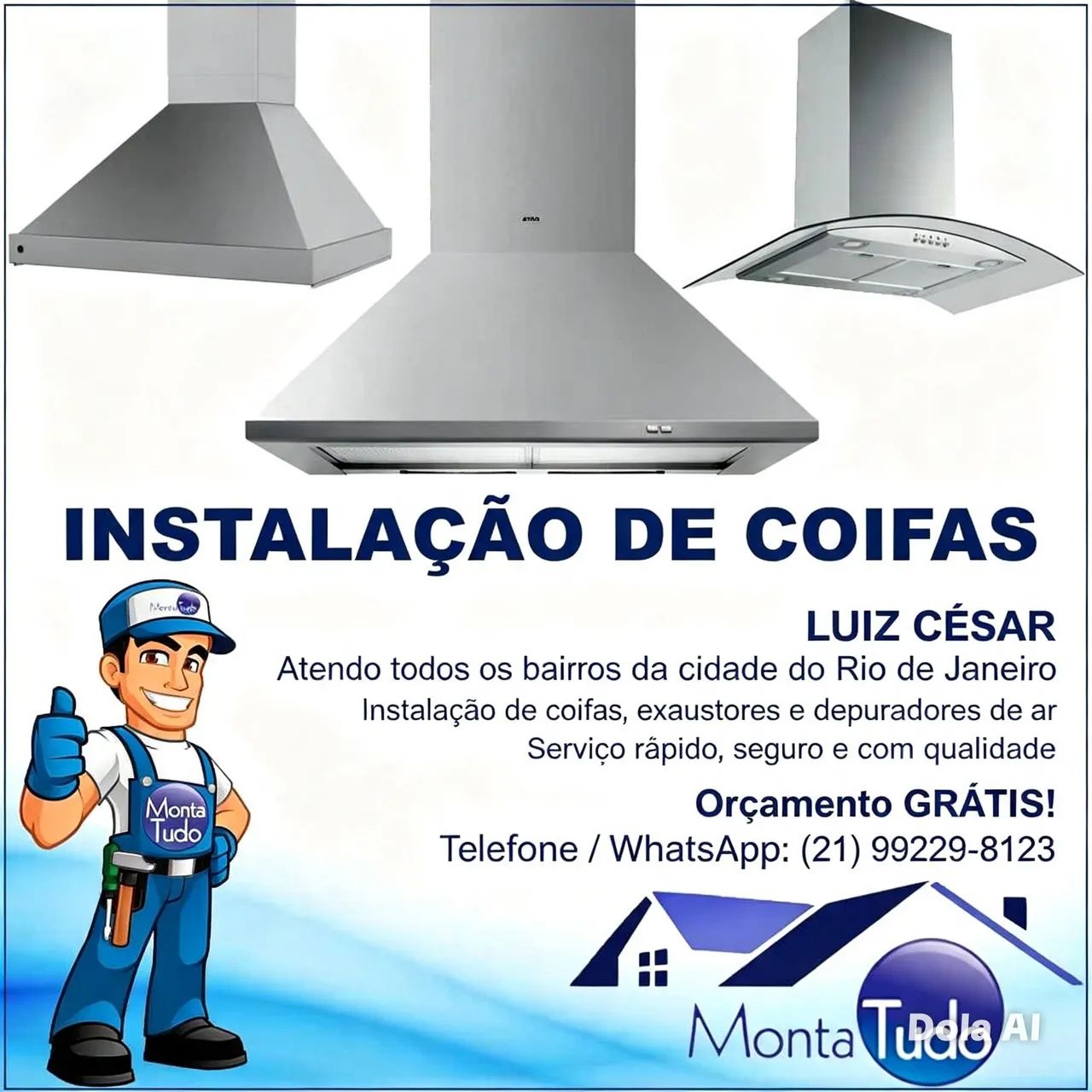Istalador de coifa exaustor e depurador