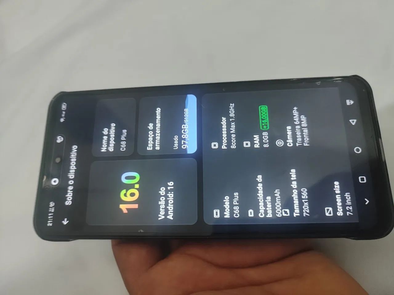 Celular top , 512gb de memória , 16gb RAM. Octel C68 plus . - Foto 4