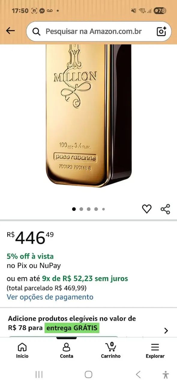Perfume 1 Million Paco Rabanne 100ml Eau de Toillet - Foto 4