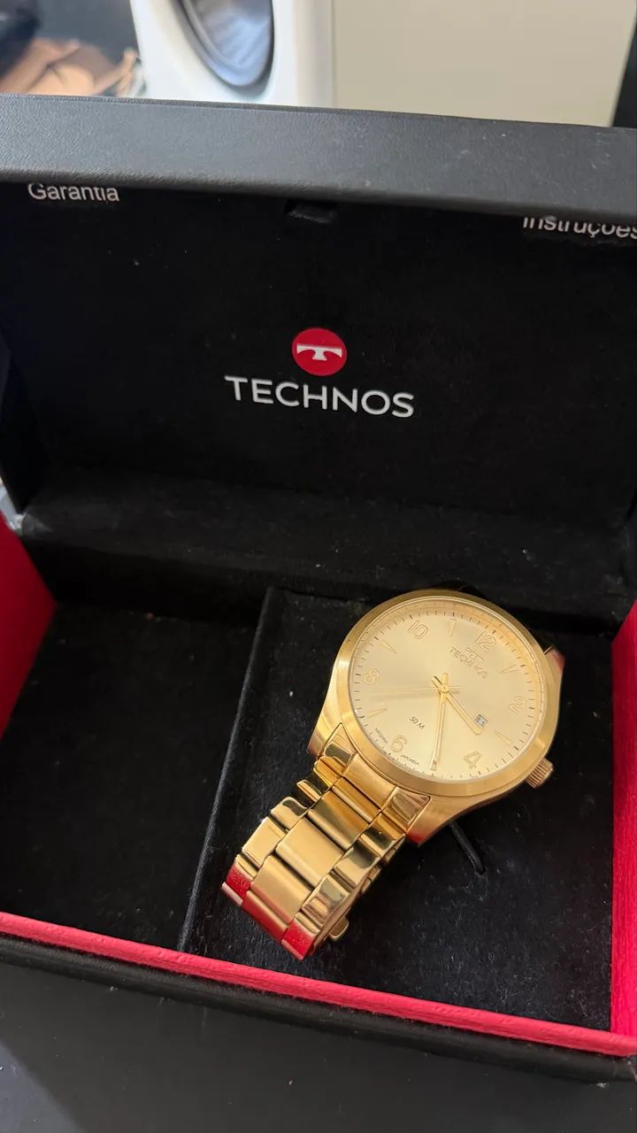 Relógio Masculino Technos Steel Dourado - Foto 4