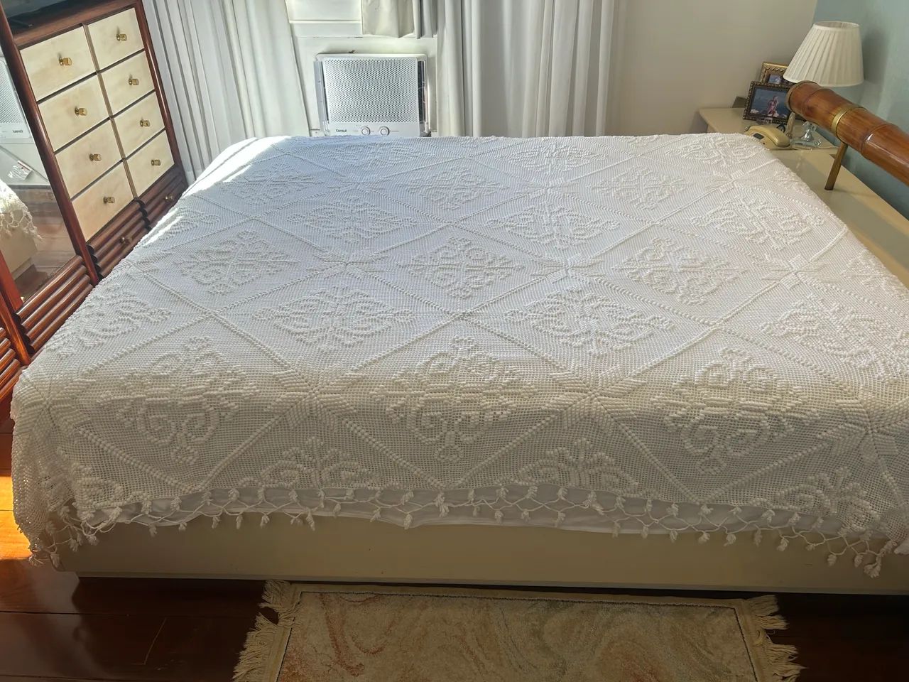 Maravilhosa colcha de crochê 