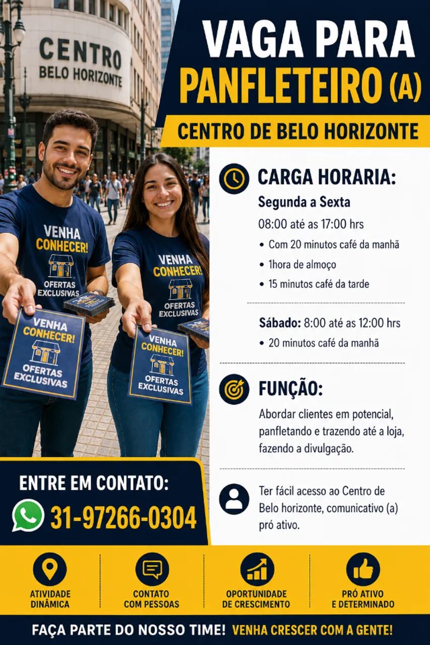 Vaga para Panfletagem 