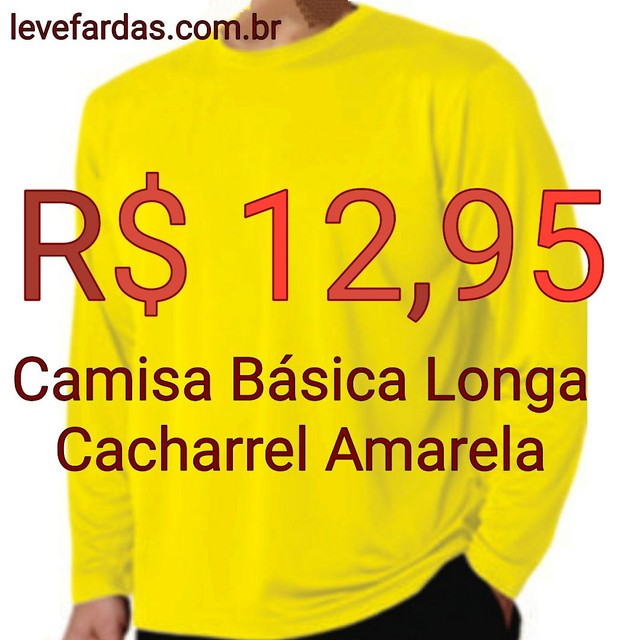Camisa Básica Manga Longa - Cacharrel Amarela