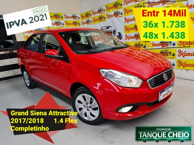 FIAT GRAND SIENA ATTRACTIVE 1.4 FLEX 2018 COMPLETO