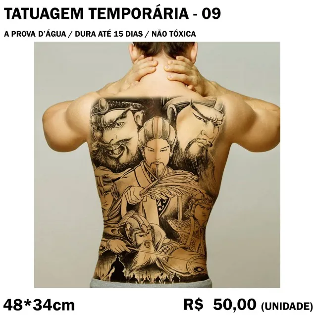 Tatuagem Adesiva Temporária Com Estampa De Chamas, À Prova D'água