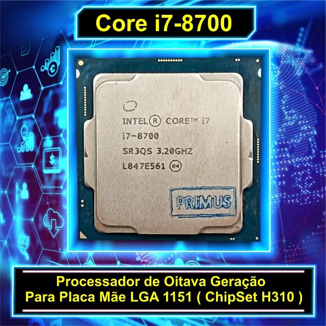 Processador Core i7 8700 3.20Ghz LGA 1151 ( Sem Coler )