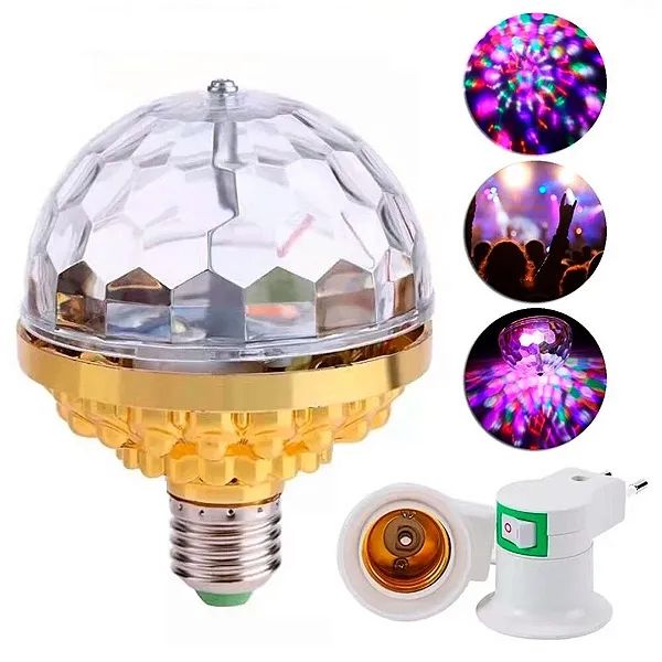 Lâmpada de Led Colorida Giratória para Festas Bivolt - Lehmox em São Luís ma - Foto 4