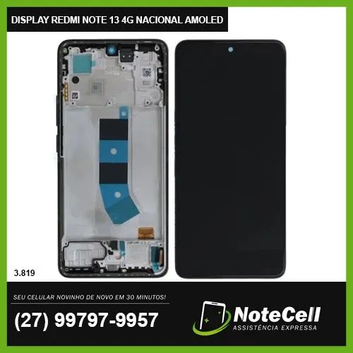 Tela/Display P/ Redmi Note 13 4G Nacional Amoled - Instalação em 30 min!