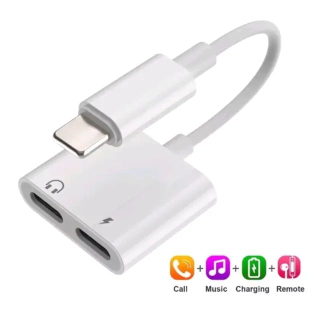 Adaptador para  Iphone Lightning 2 Em 1, Com  De Chamada, carregamento e  - Foto 4