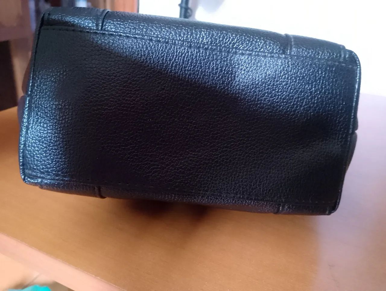 Bolsa de mão Star Blue preta, couro NOVÍSSIMA  - Foto 3