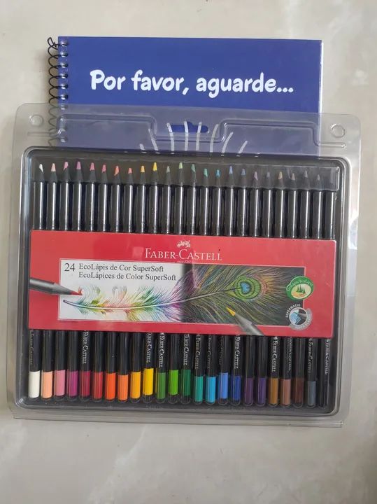 Kit lápis e caderno Faber castell 