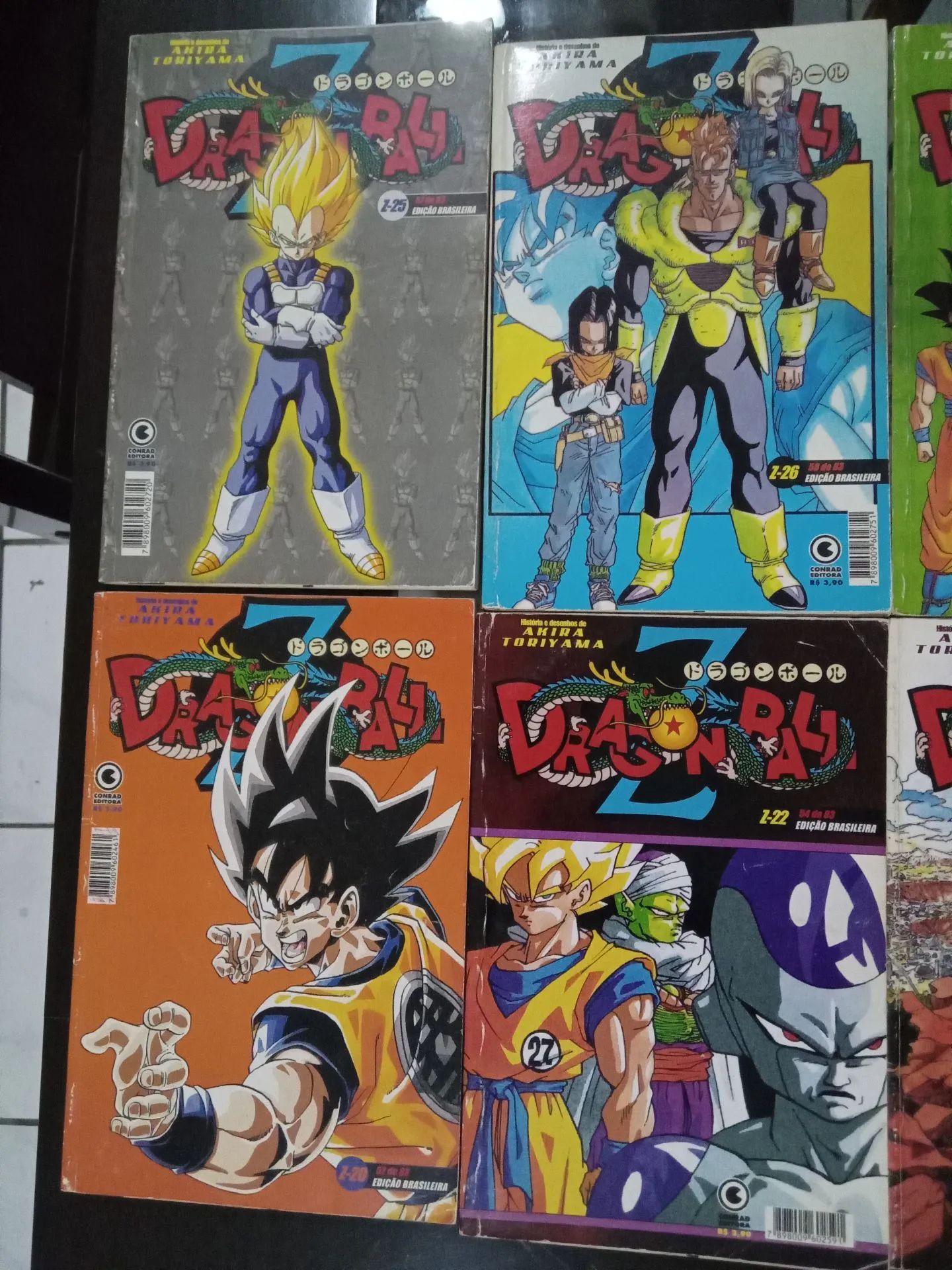 8 Mangás Dragon Ball Z da editora conrad saga frezza e Cell