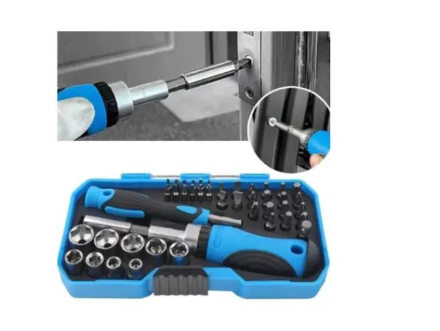 Conjunto Chave De Fenda E Soquete Bits 44 Peças Kabpbom - KA-7715 - Foto 3