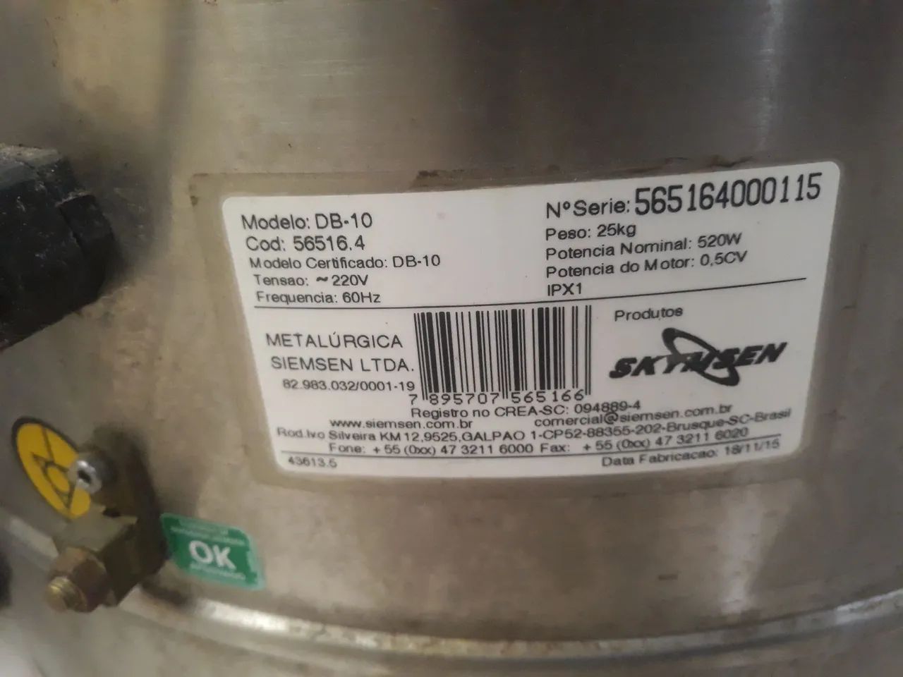 Descascador de batatas modelo db10 skymsen - Foto 3