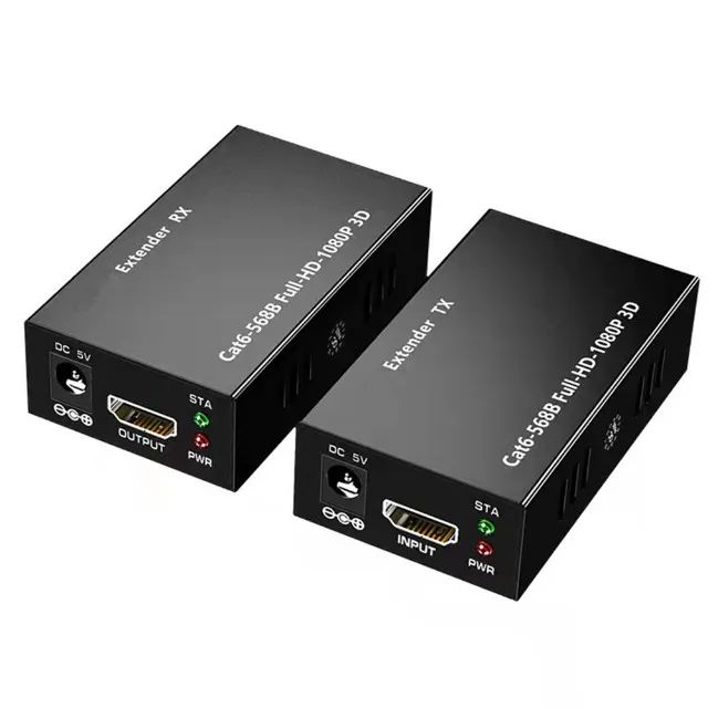 Extender Extensor Hdmi 60 Metros Via Cabo de Rede RJ45 Hdmi- Produto novo lacrado - Foto 4