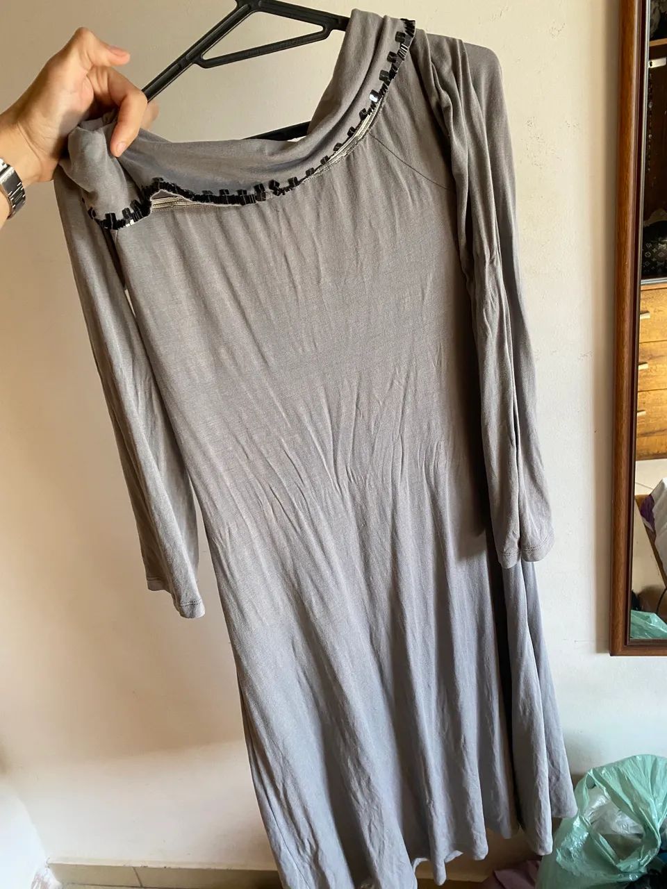 Vestido longo cinza - Foto 2