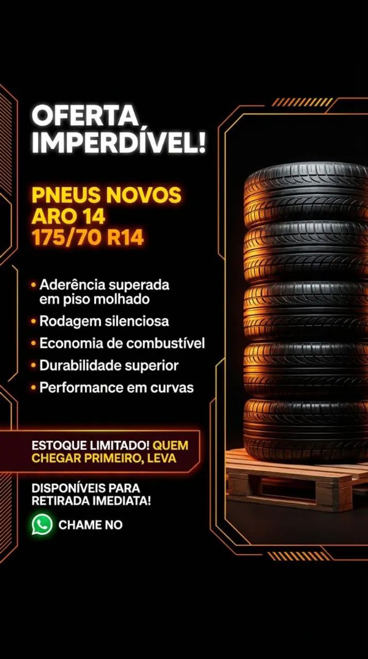 Pneus Novos Aro 14 185/70