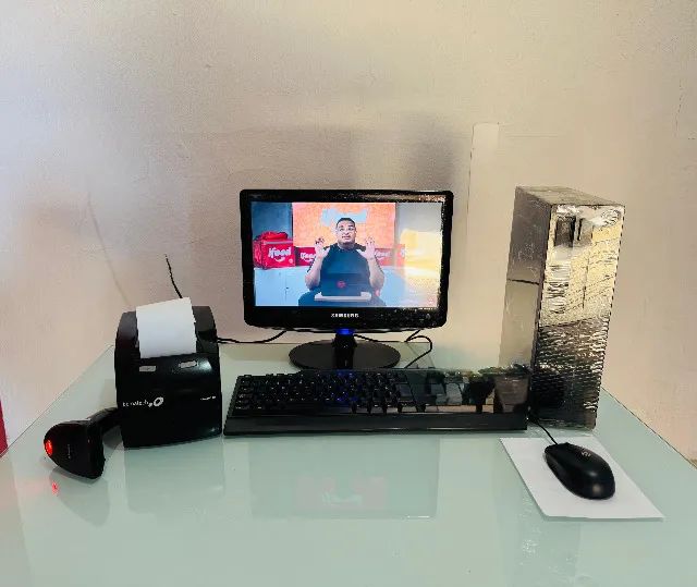 Kit Completo para PDV Caixa, acompanha 1 computador, 1 impressora, 1 leitor codigo barras