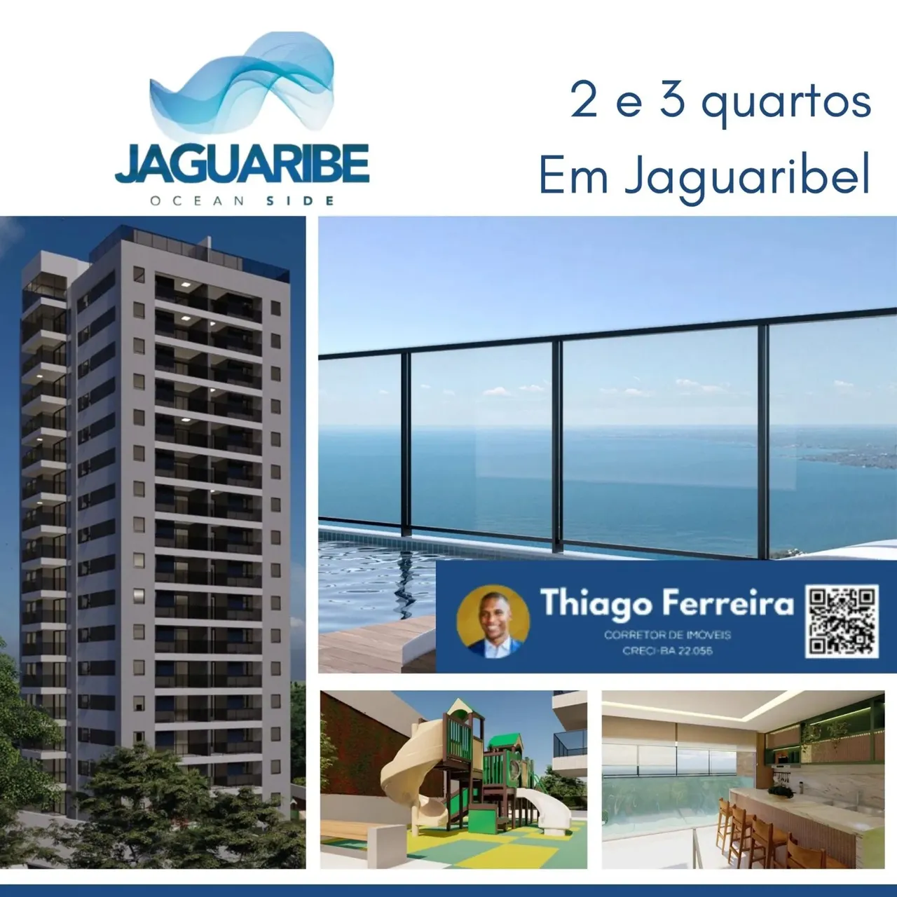 Ocean Side, Apartamentos De 2 E 3 Quartos Entre 63M² A 79M² Em Jaguaribe. MGSKHF