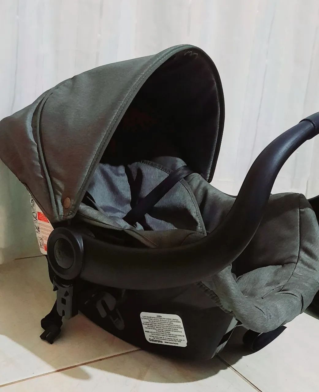 Carrinho e Bebê Conforto Cinza - Foto 4