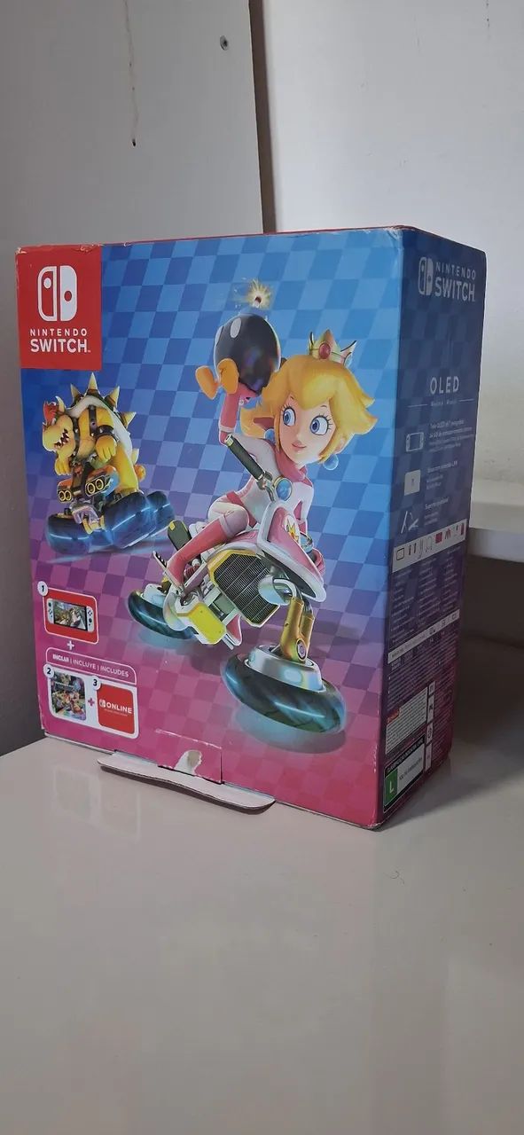 Acessórios originais Nintendo Switch Oled dock cabo fonte hand grips