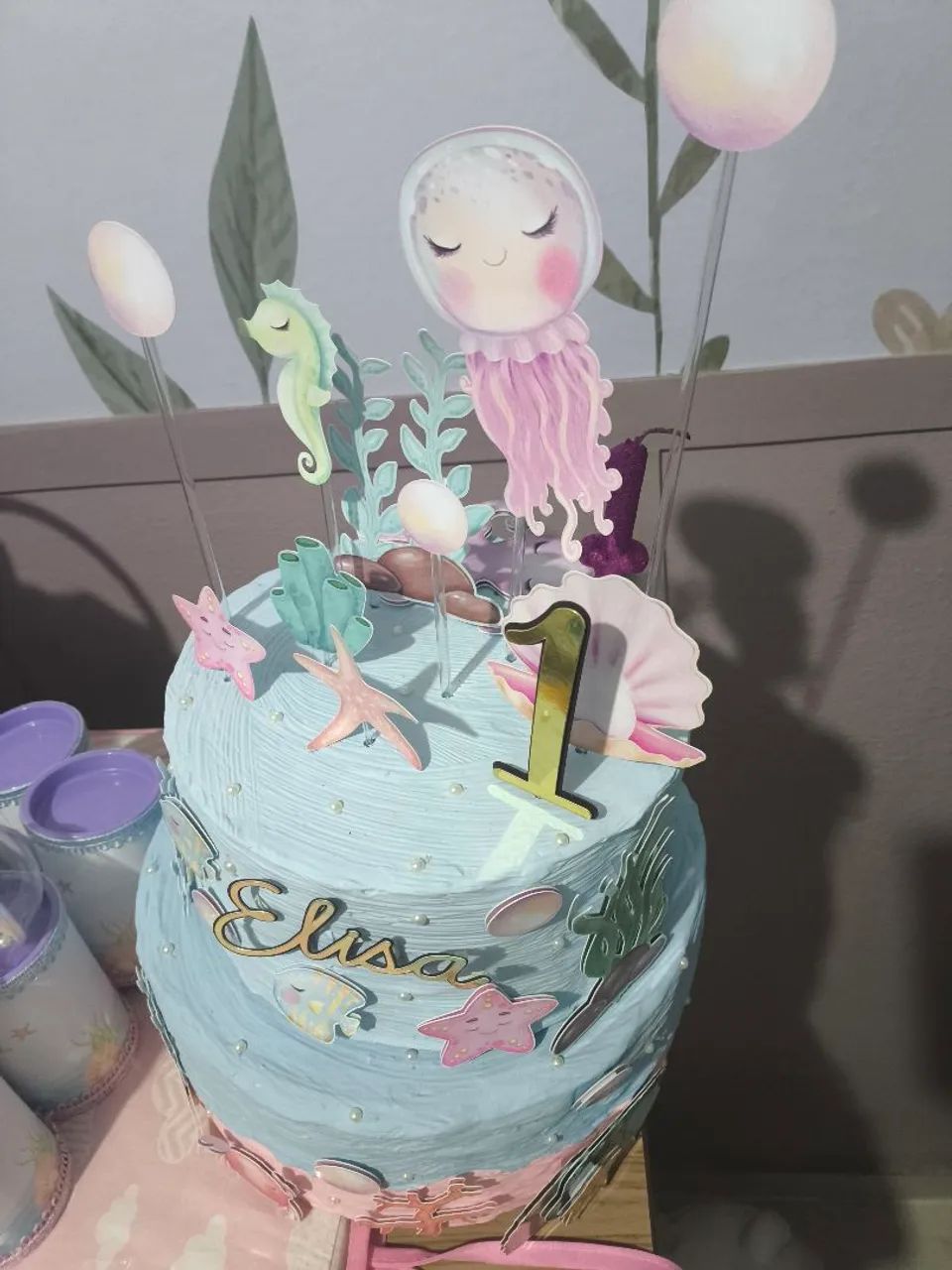 Bolo fake decorado para aniversário de 1 ano - Foto 3