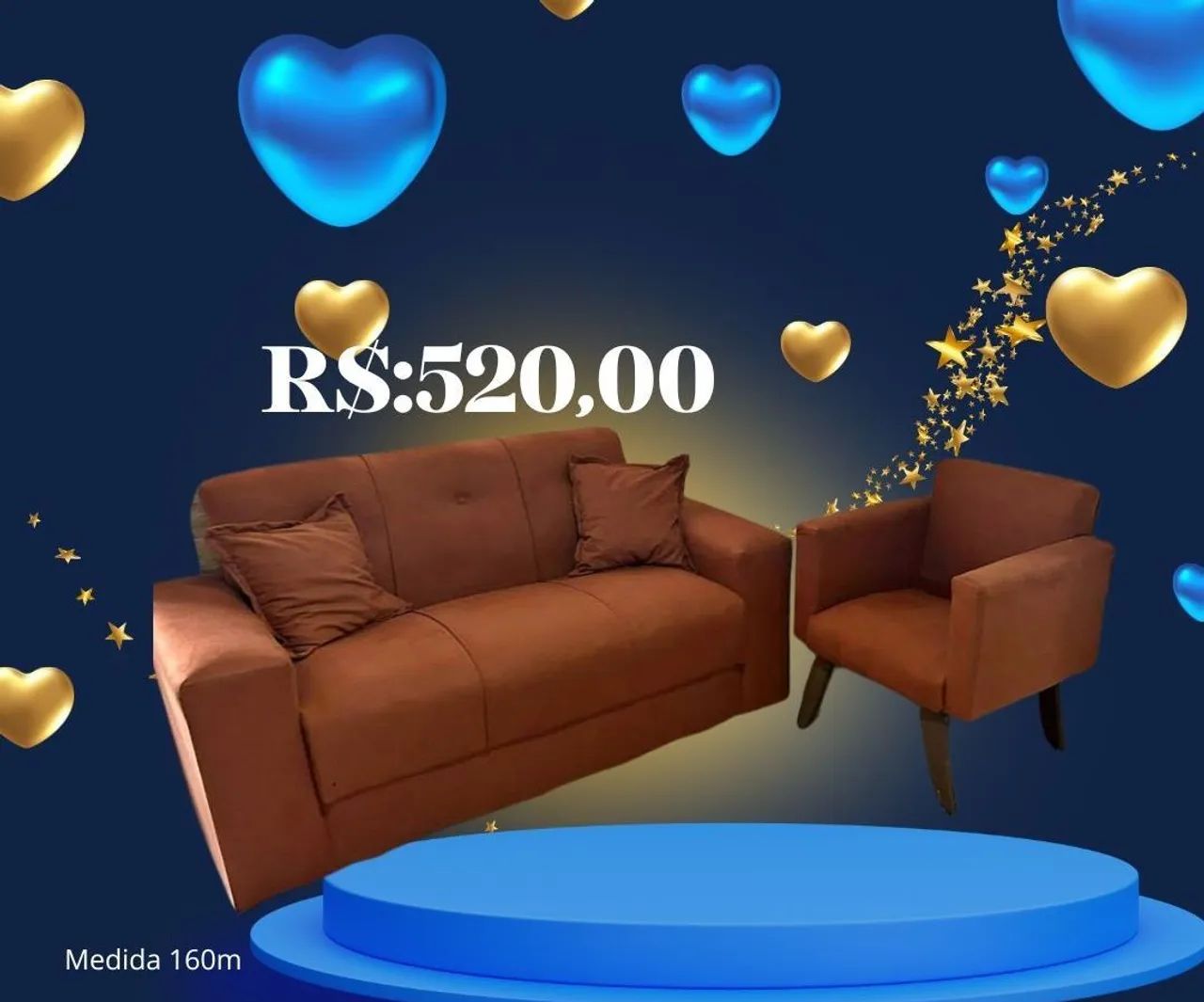 Sofá 3 lugares + 1 Poltrona - Conforto e Estilo para sua Sala!