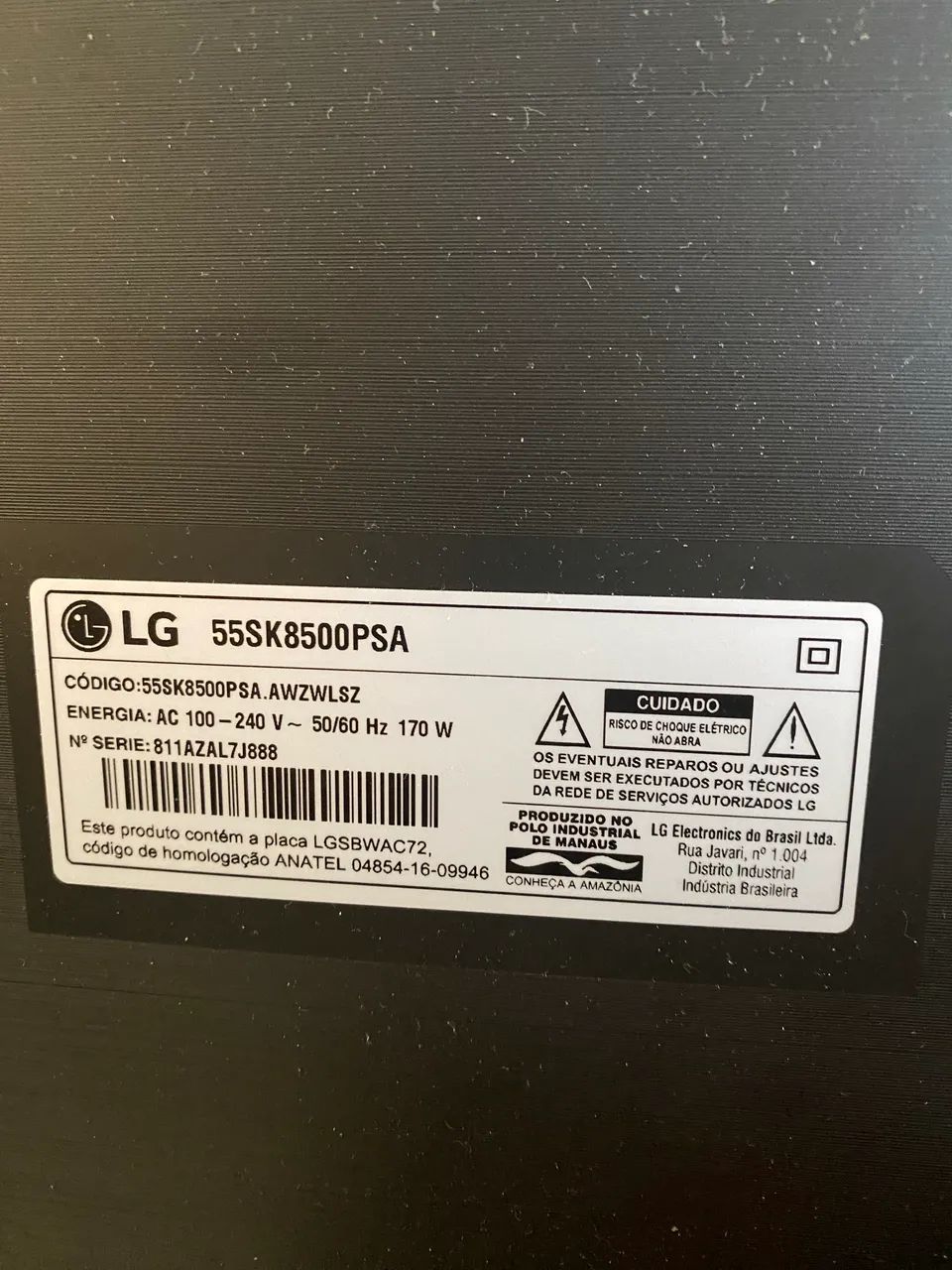 Tv 4K LG 55 polegadas com LCD quebrado - Foto 4