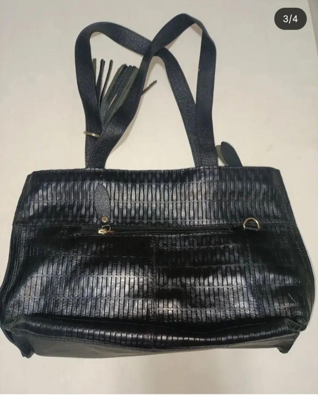 Bolsa Preta d couro legítimo Arzon -  - Foto 3