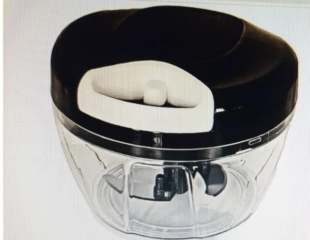 Mini Processador Triturador Picador Cortador De Alimentos Manual Giratório Com 3 Lâminas A