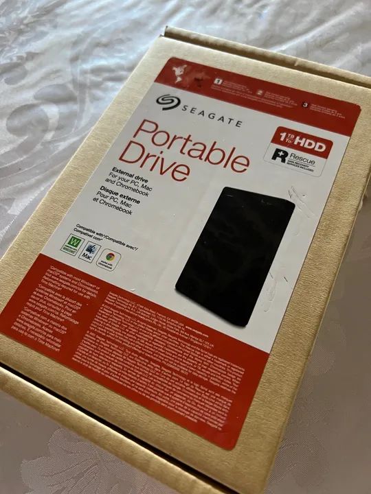 HD Externo Seagate 1TB - Novo