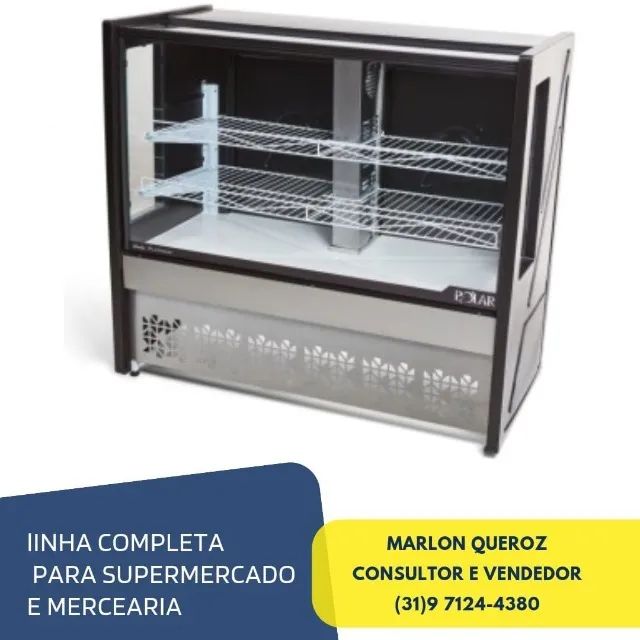 Balcão de Tortas e Bolos 1,25 Metros Polar