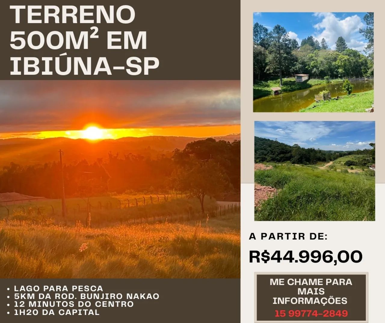 DEU A LOUCA NO CORRETOR! Lotes de 500m² em Ibiúna com condições especiais!