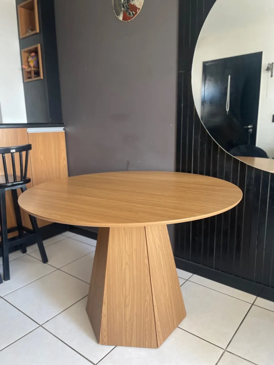 Mesa de Jantar Redonda em Madeira